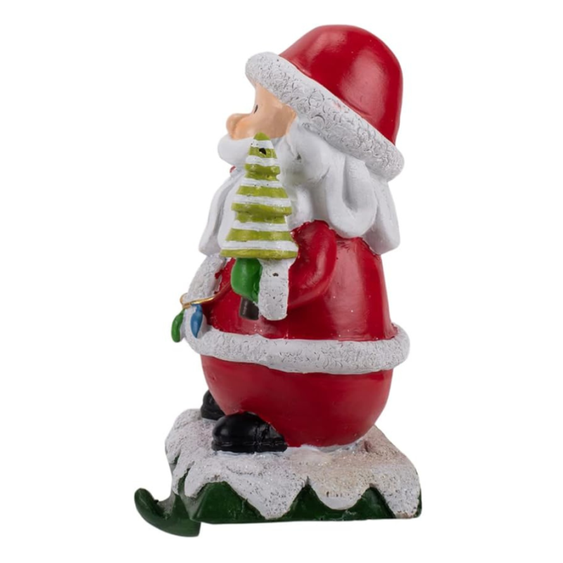 4" Resin Jolly Santa Stocking Holder