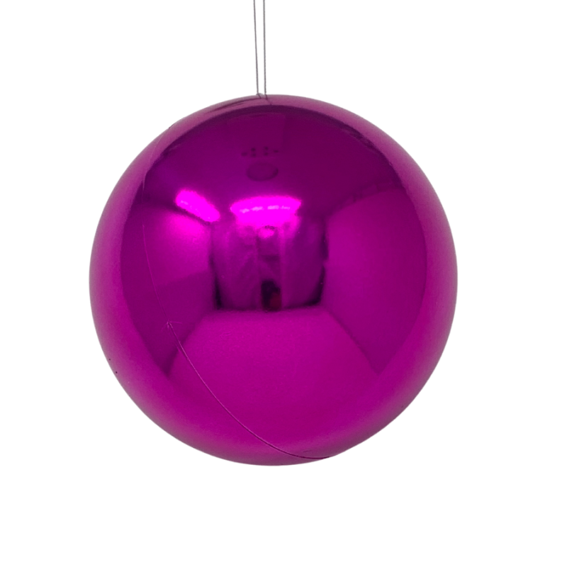 4" Shiny Fuchsia Ball Ornament