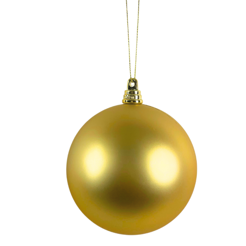 4" Matte Gold Ball Ornament