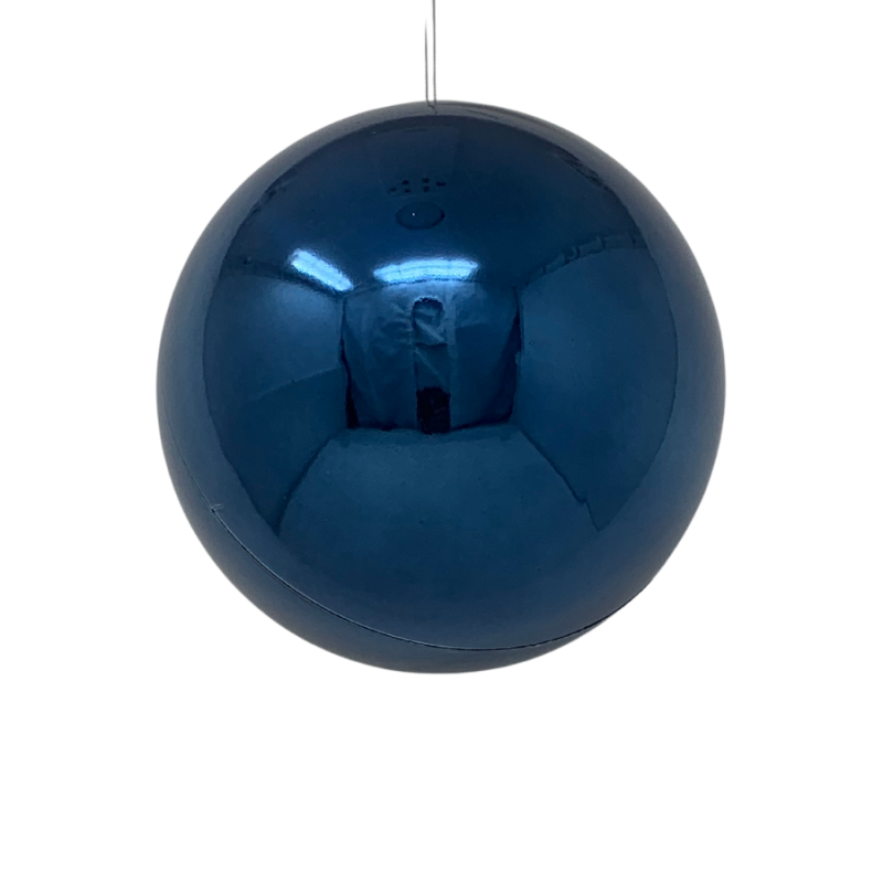 4" Shiny Blue Ball Ornament