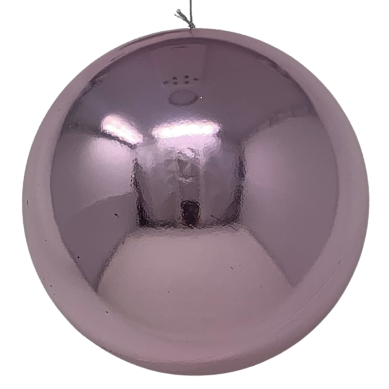 6" Shiny Light Pink Ball Ornament