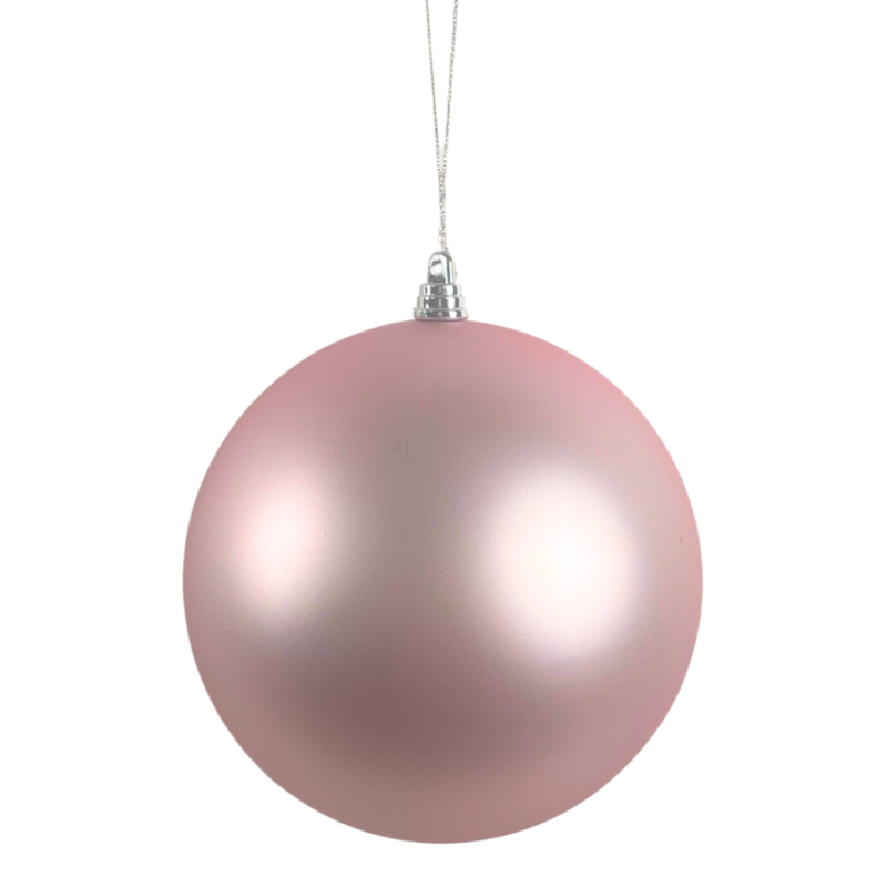 6" Matte Light Pink Ball Ornament