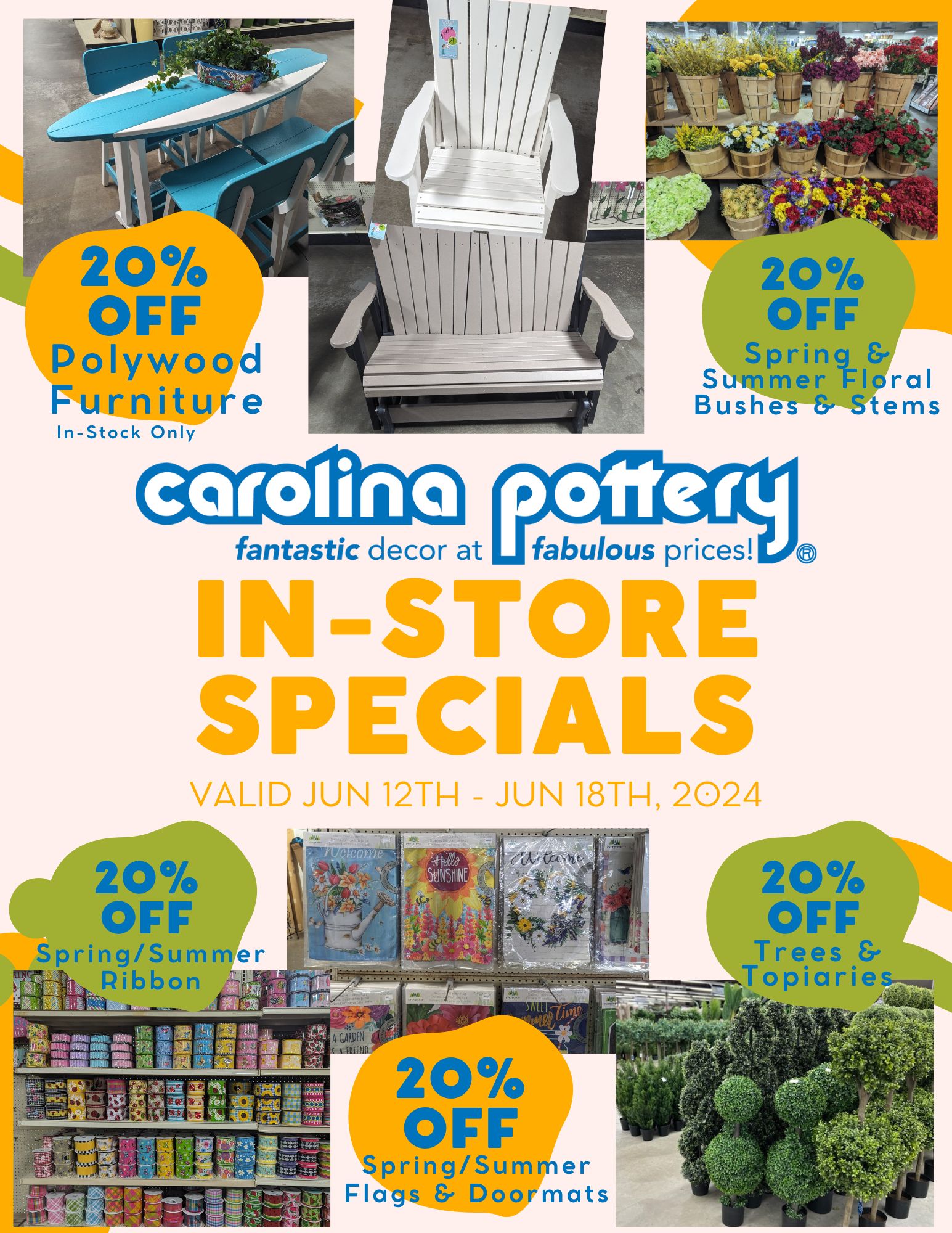 Carolina Pottery | Weekly Ad and In-Store Specials | Carolina Pottery